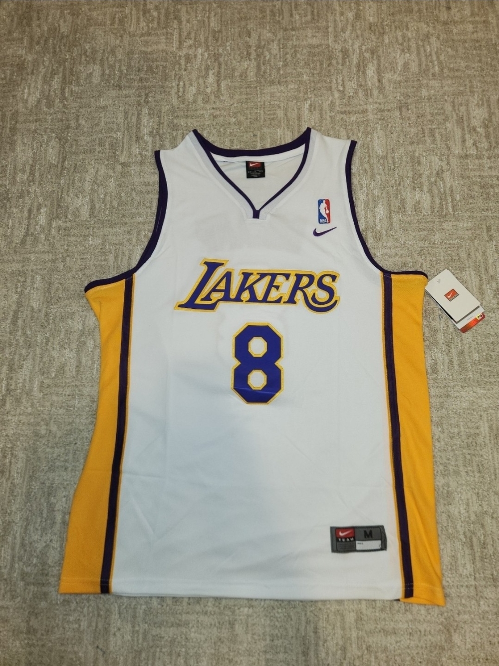 Vtg Kobe Bryant LA Lakers Nike Team Apparel Embroidered Jersey Mens Medium NWT